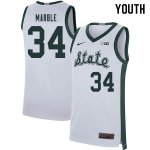 Youth Julius Marble Michigan State Spartans #34 Nike NCAA 2019-20 Retro White Authentic College Stitched Basketball Jersey CJ50N35AV